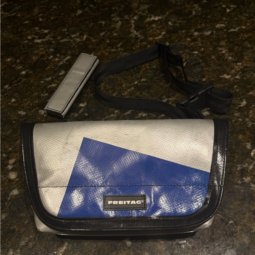 Freitag Blue and Gray Men's Belt Bag